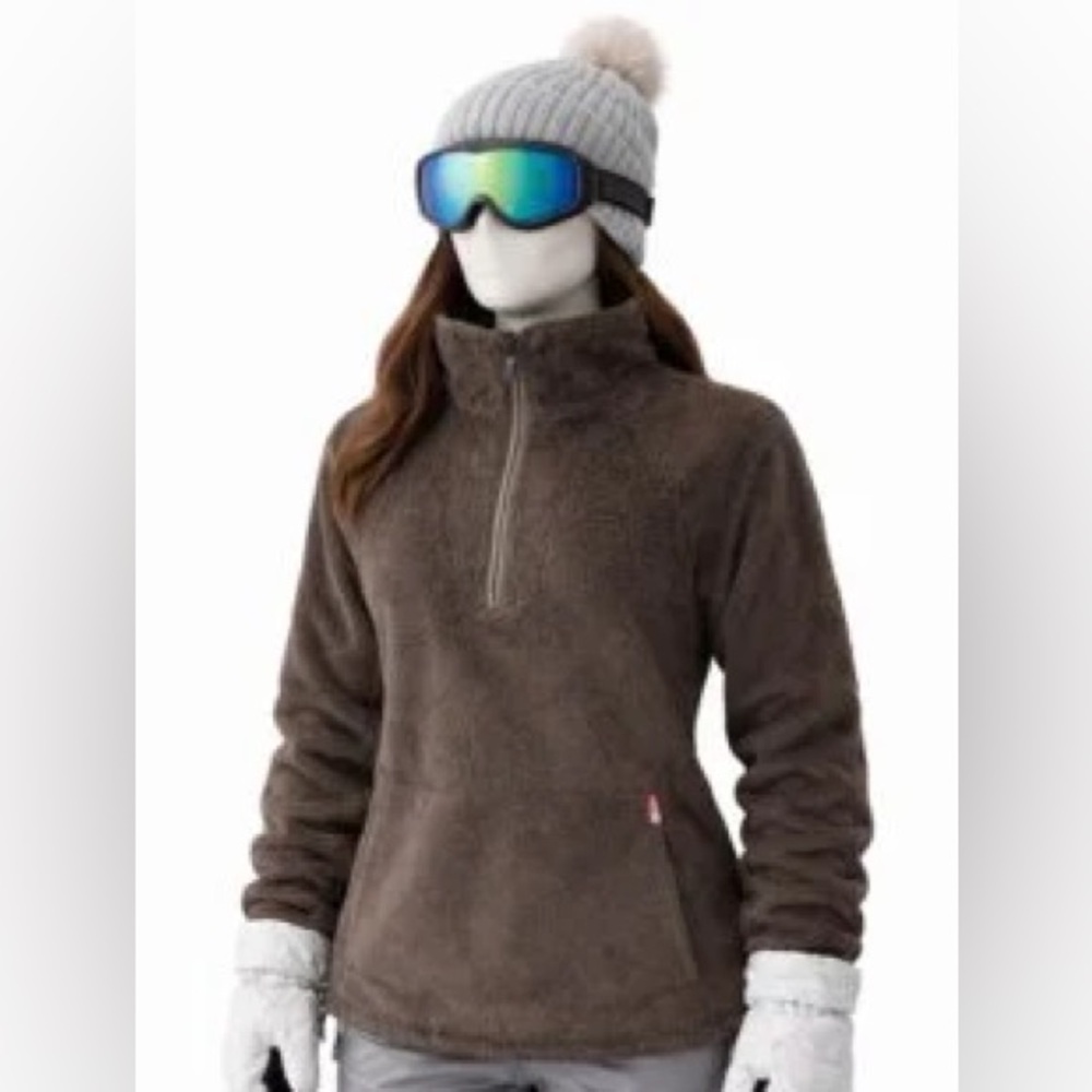 The North Face Women's Fleece 1/4 Zip Pullover with Pink Lining - Size XS